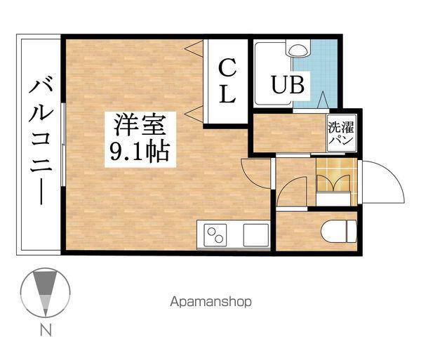 エメラルドノービレⅡ(ワンルーム/3階)の間取り写真