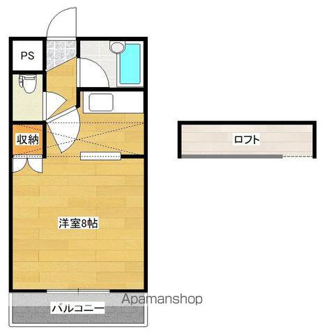 りなマンション(1K/2階)の間取り写真