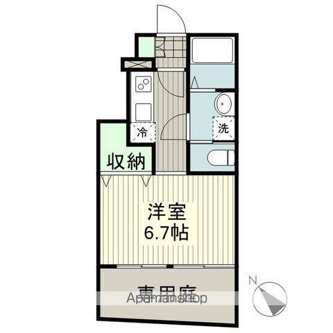 クレインドア米ケ袋(1K/1階)の間取り写真