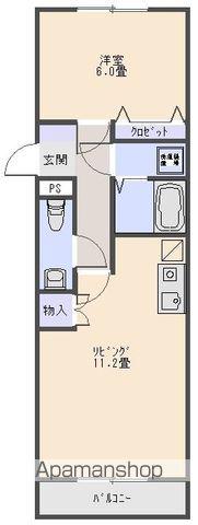 タウンコート鳴門(1LDK/2階)の間取り写真