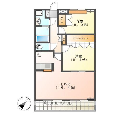 サールナート(2LDK/2階)の間取り写真