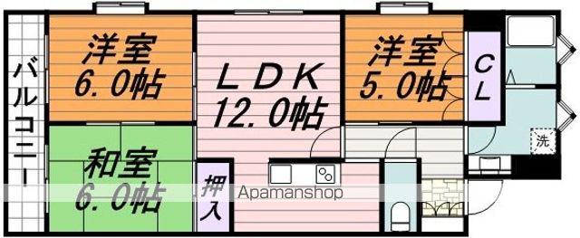 ルイメゾン2(3LDK/2階)の間取り写真