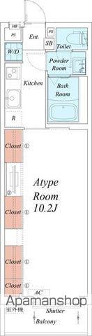 リブリ小松島(1K/2階)の間取り写真