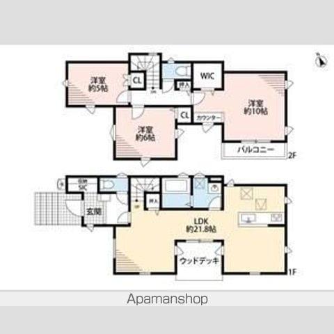 千葉都市モノレール 千城台駅 徒歩14分 2階建 築3年(3LDK)の間取り写真