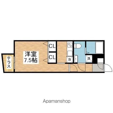 BRANCHE千種公園(ワンルーム/1階)の間取り写真