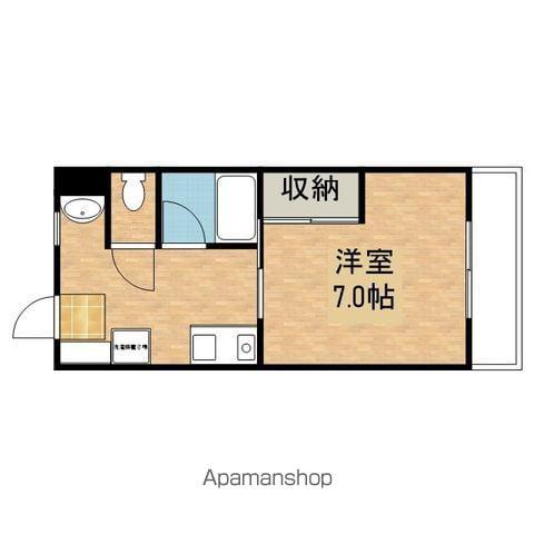 中本マンション(1DK/2階)の間取り写真