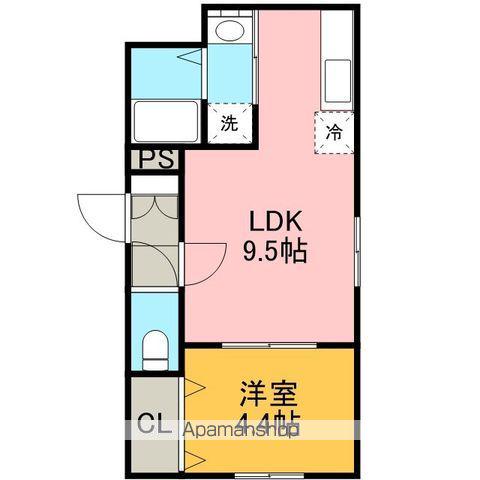 SIESTA(1LDK/2階)の間取り写真