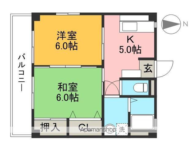 ステイ・カンフォート(2K/2階)の間取り写真