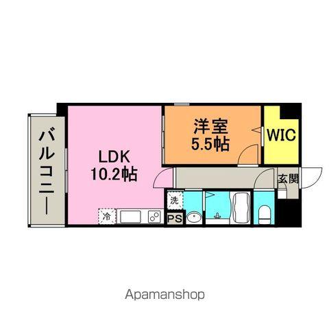 エスペランサ久留米駅前(1LDK/4階)の間取り写真
