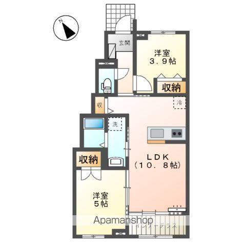 スターテラス美里(2LDK/1階)の間取り写真