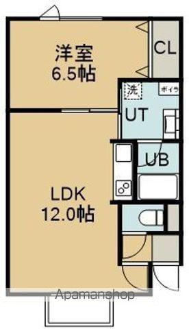 ドゥエルコンフォート(1LDK/1階)の間取り写真