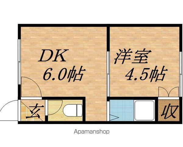 松下ハイツ江別Ⅱ(1DK/4階)の間取り写真