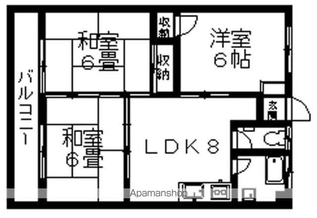 ハイツシーザー(3DK/4階)の間取り写真