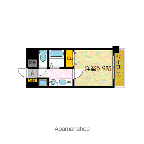 プレサンス泉セントマーク(1K/5階)の間取り写真