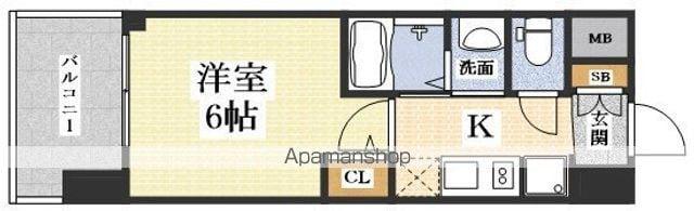エステムコート新大阪ⅩⅢニスタ(1K/8階)の間取り写真