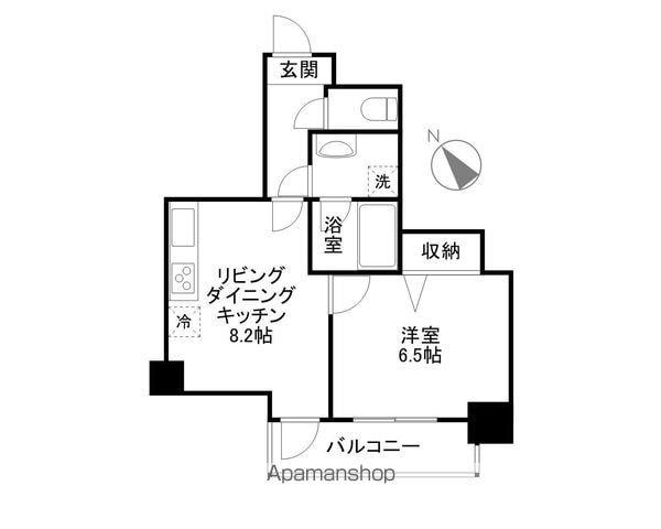 HOPE CITY秋葉原(1LDK/6階)の間取り写真
