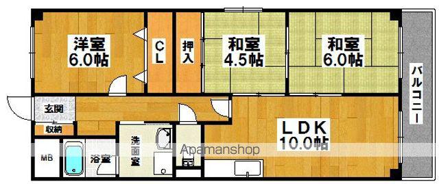 タボロッツアはごろも(3LDK/2階)の間取り写真