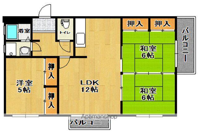 ベルエア緑町(3LDK/2階)の間取り写真