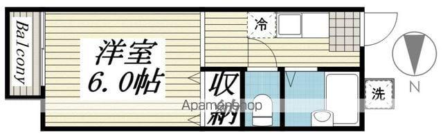 サンコーポA(ワンルーム/2階)の間取り写真