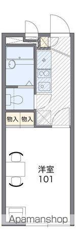 レオパレスドリームKⅡ(1K/1階)の間取り写真