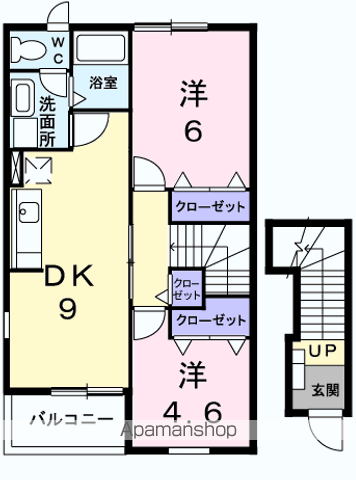 メゾン・プルミエール(2DK/2階)の間取り写真