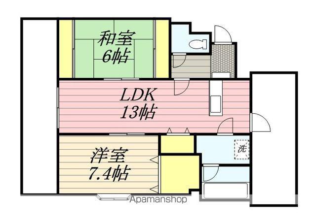メモリープラザあかしや(2LDK/4階)の間取り写真