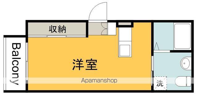 尾長東アパートB棟(ワンルーム/1階)の間取り写真