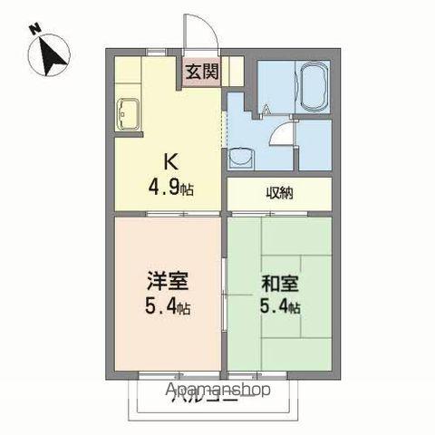 アビタシオンKⅠ(2K/2階)の間取り写真