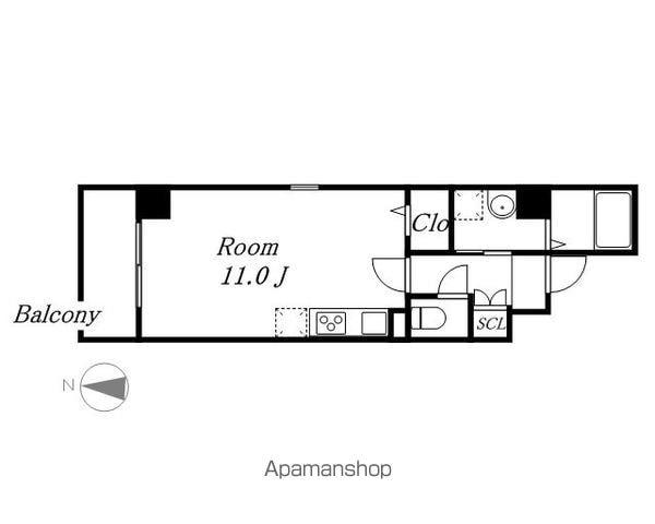 RESONARE MARUNOUCHI(ワンルーム/8階)の間取り写真