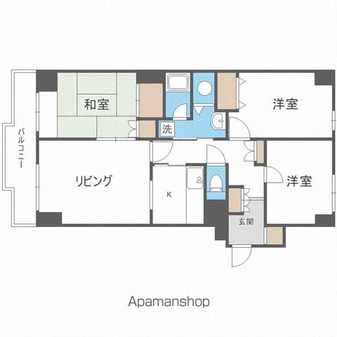 シーアイマンション円山南棟(3LDK/10階)の間取り写真