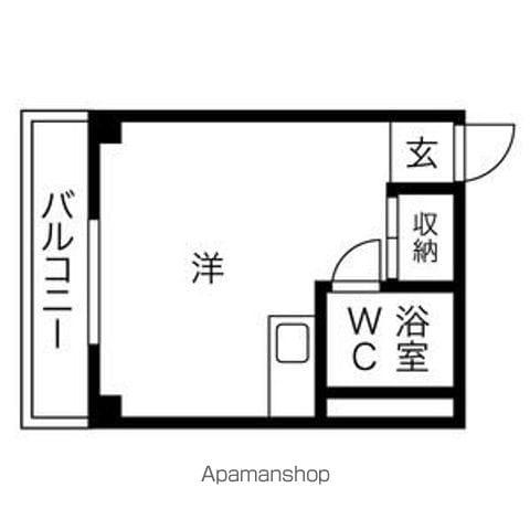 サンピュア 井宮(ワンルーム/3階)の間取り写真