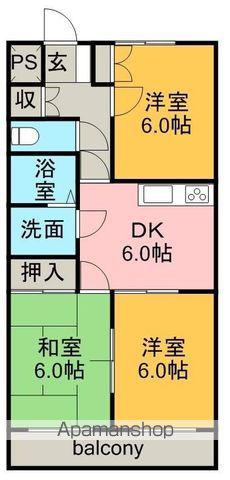 プレステイジ清水(2LDK/4階)の間取り写真