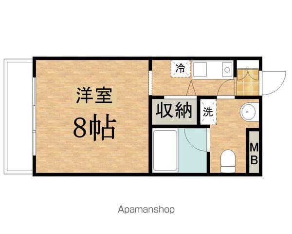 プリムヴェール聖蹟(ワンルーム/1階)の間取り写真