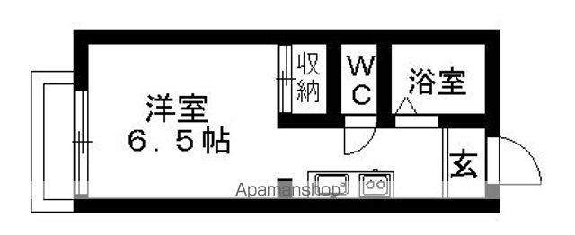 ティーエムズ香坂(ワンルーム/1階)の間取り写真