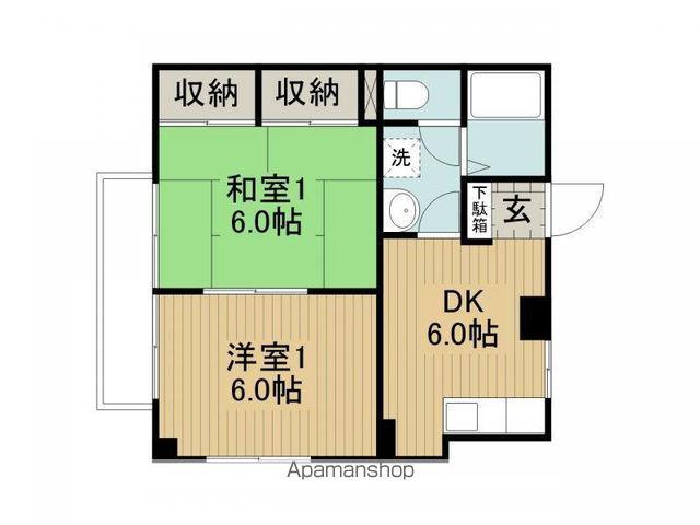 レイクビュー諏訪(2DK/2階)の間取り写真