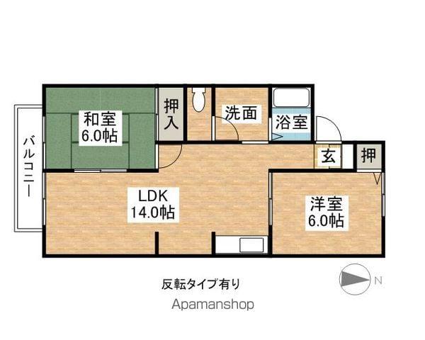サンライズ(2LDK/2階)の間取り写真