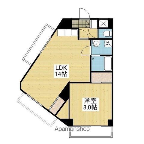 ヴィラ・クレール(1LDK/2階)の間取り写真