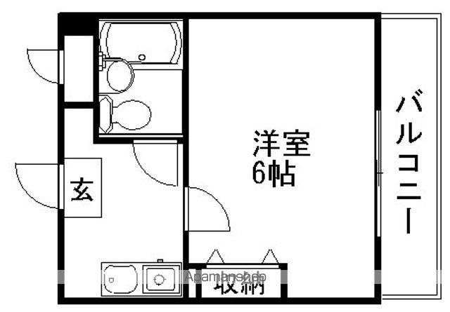 ゆめのこーぽ(1K/2階)の間取り写真