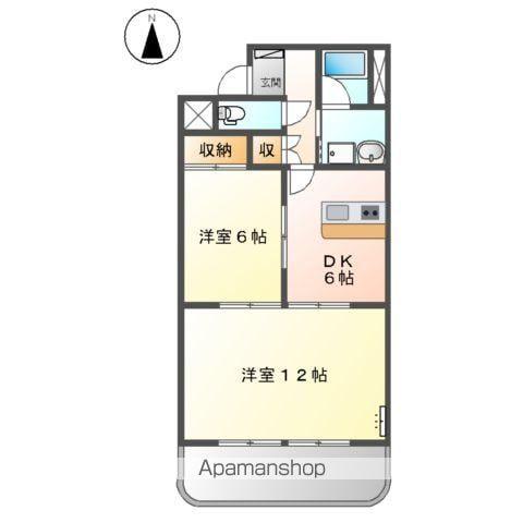 スピカ小柳(2DK/1階)の間取り写真