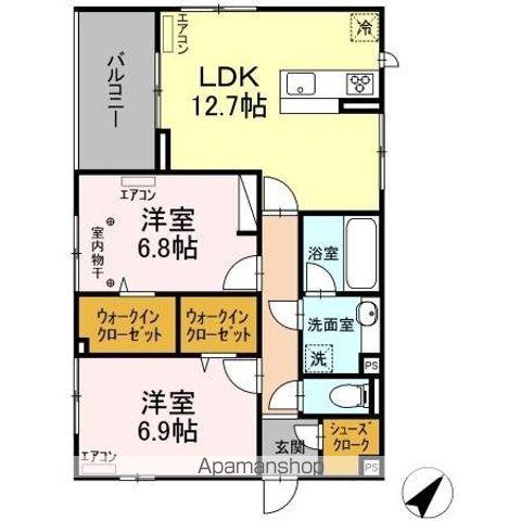 BUENA VENIR(2LDK/2階)の間取り写真