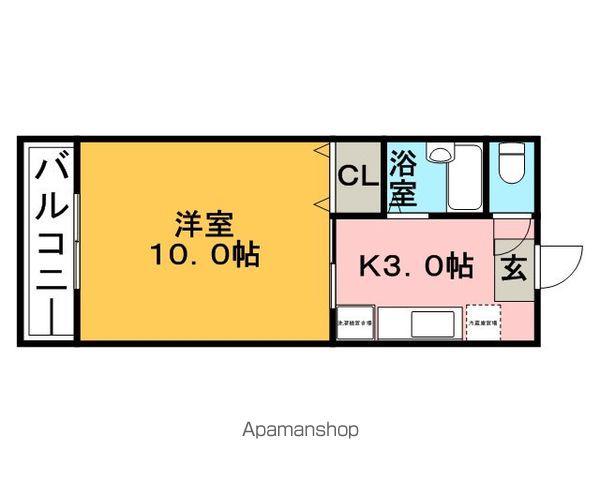 エトランゼⅤ宮本(1K/4階)の間取り写真
