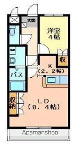 ビアンニュー 松崎(1LDK/1階)の間取り写真