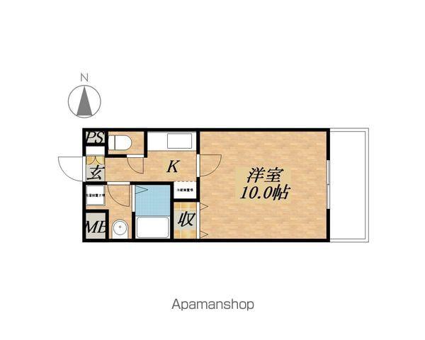 ボヌール・ジャン(1K/1階)の間取り写真