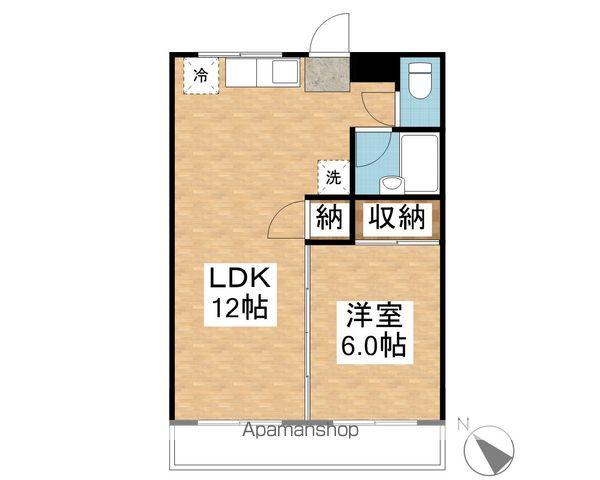カーサ若草(1LDK/2階)の間取り写真