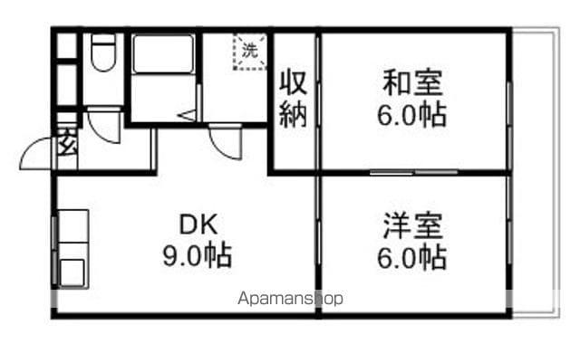 サンクレストぎんなん(2LDK/3階)の間取り写真