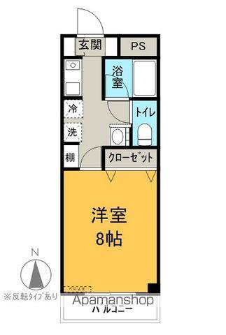 ニセンポストアイル(1K/7階)の間取り写真