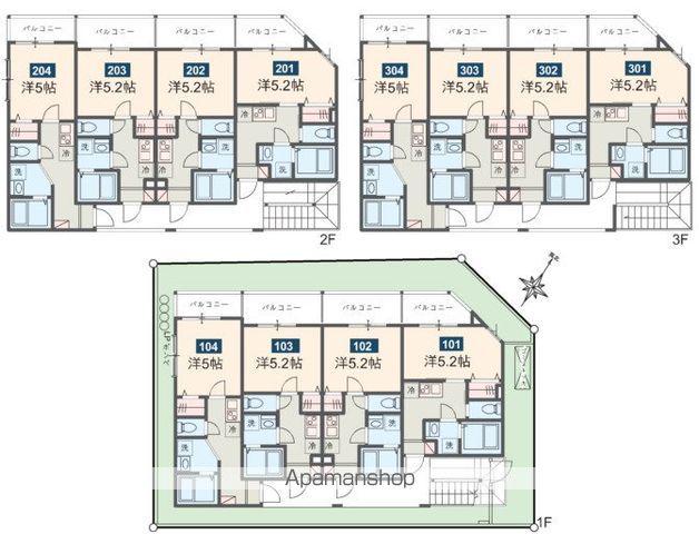 MELDIA 小作Ⅱ(1K/1階)の間取り写真