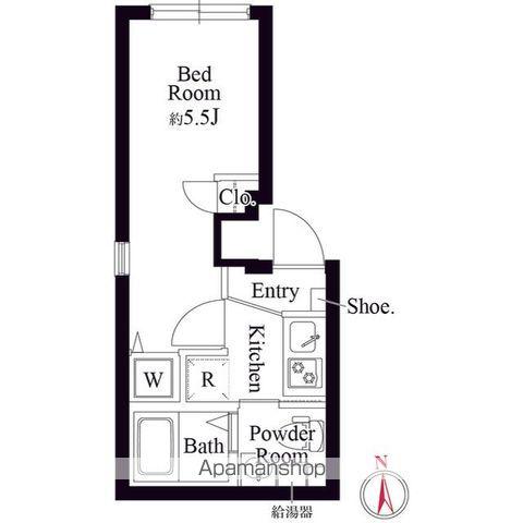 アトリオ新宿早稲田(1K/4階)の間取り写真