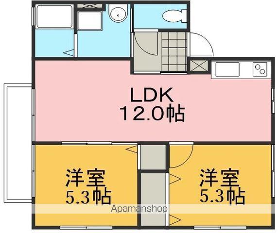 フィールド・オブ・ゴッド(2LDK/2階)の間取り写真