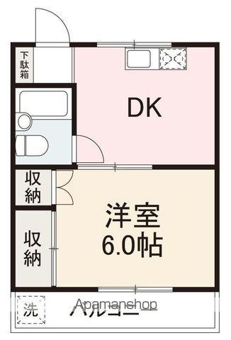 コーポフジタ(1DK/1階)の間取り写真